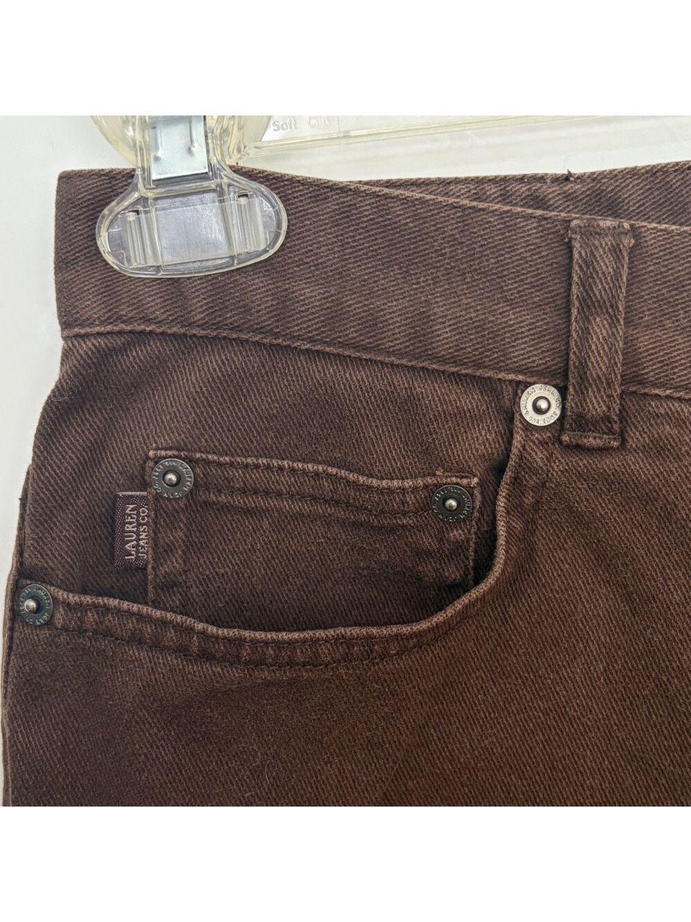 Vintage Ralph Lauren Jeans Co Brown Straight Leg Jeans Size 6 - Picture 7 of 8